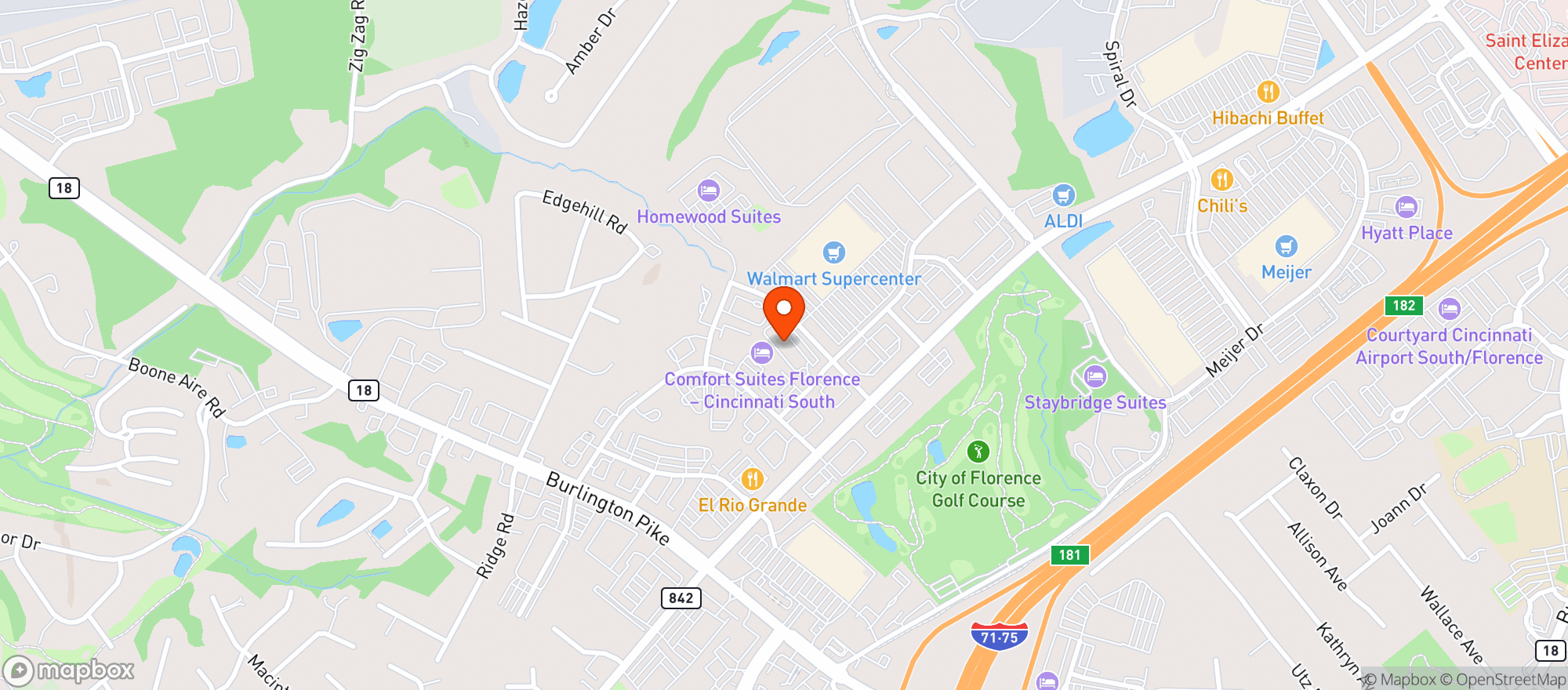 Map showing Florence Liquor and Wine