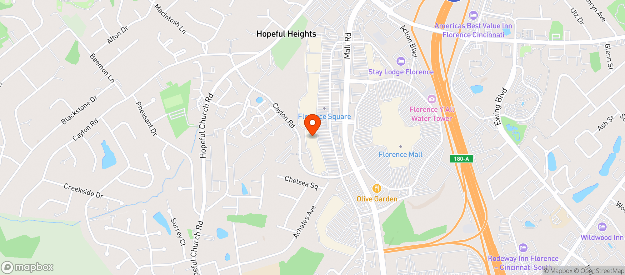 Map showing Kroger
