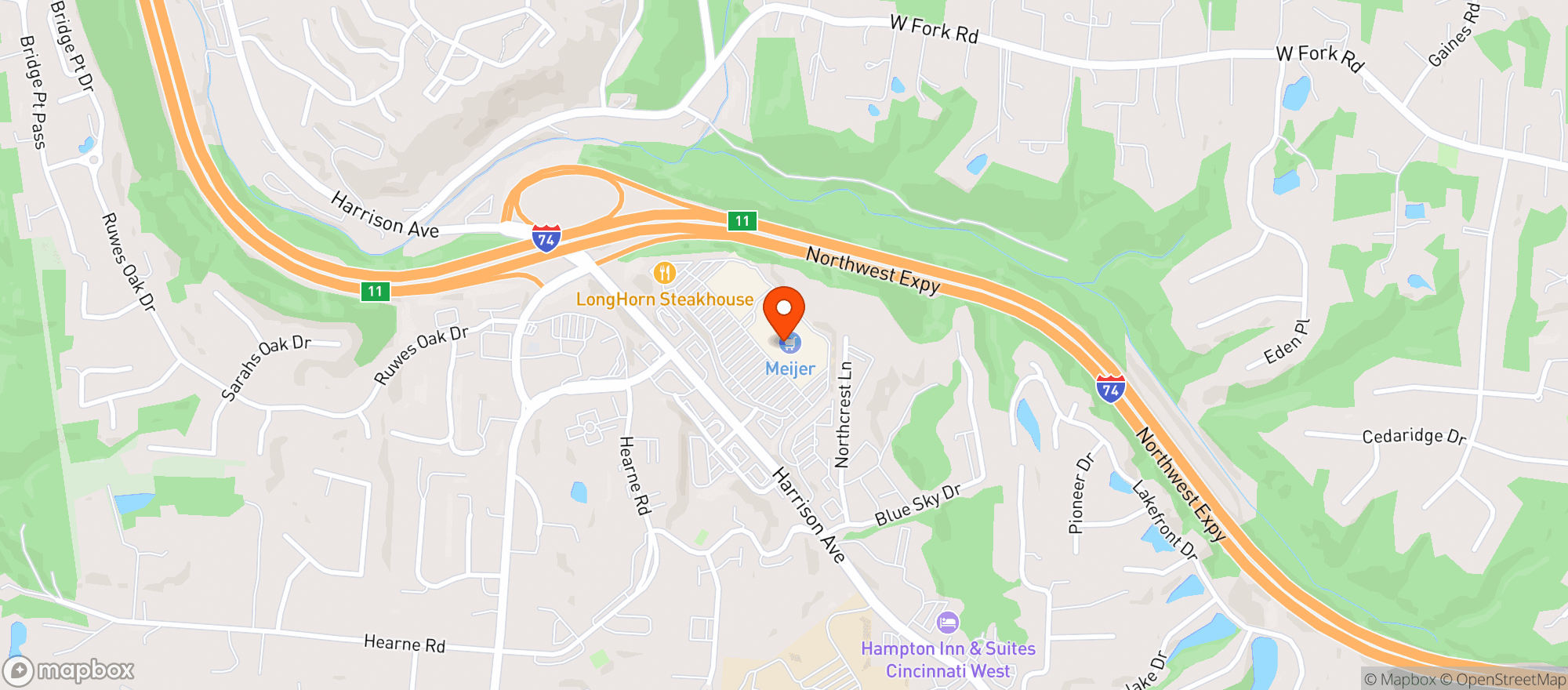 Map showing Meijer