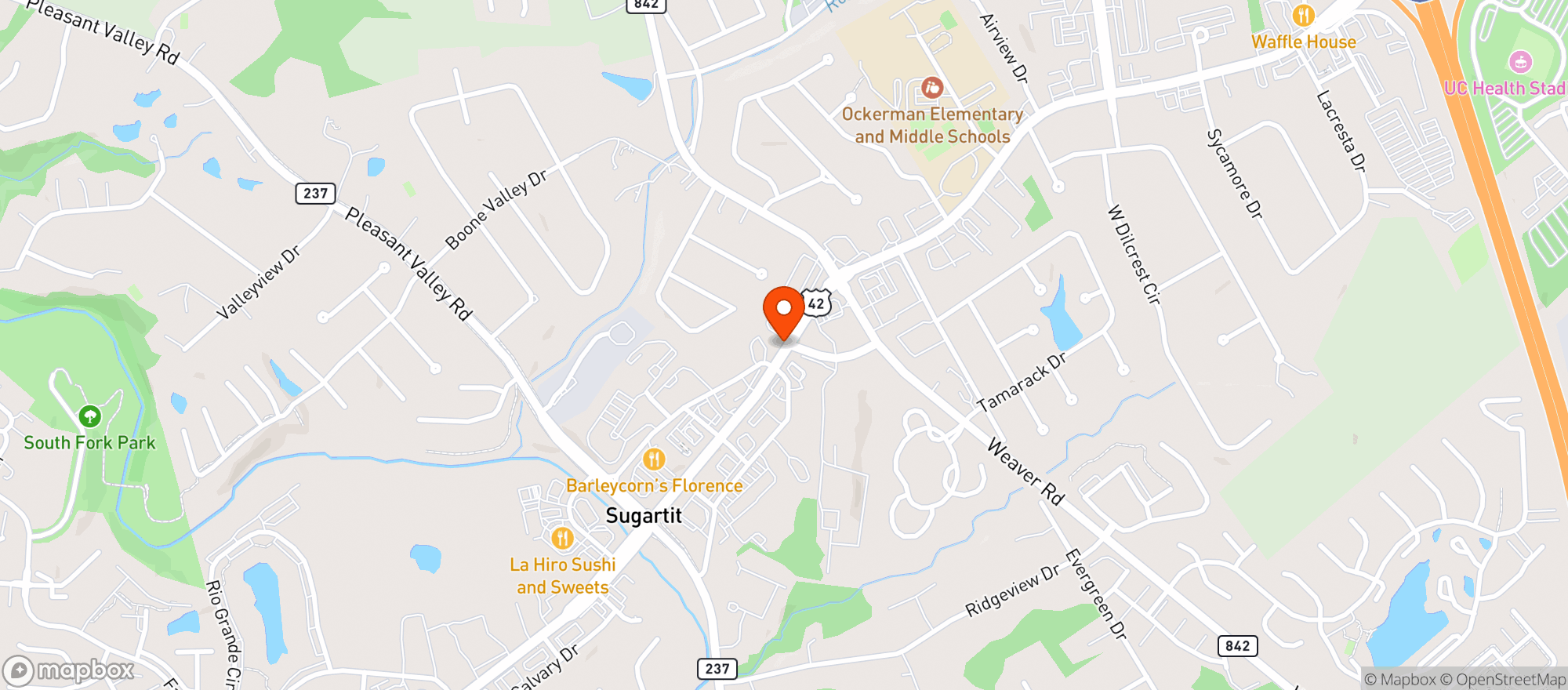 Map showing United Liquor