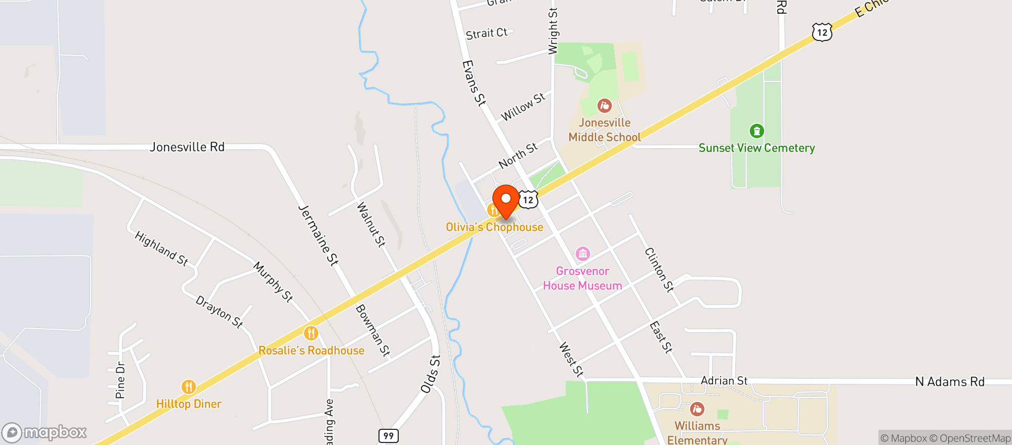 Map showing The Saucy Dogs