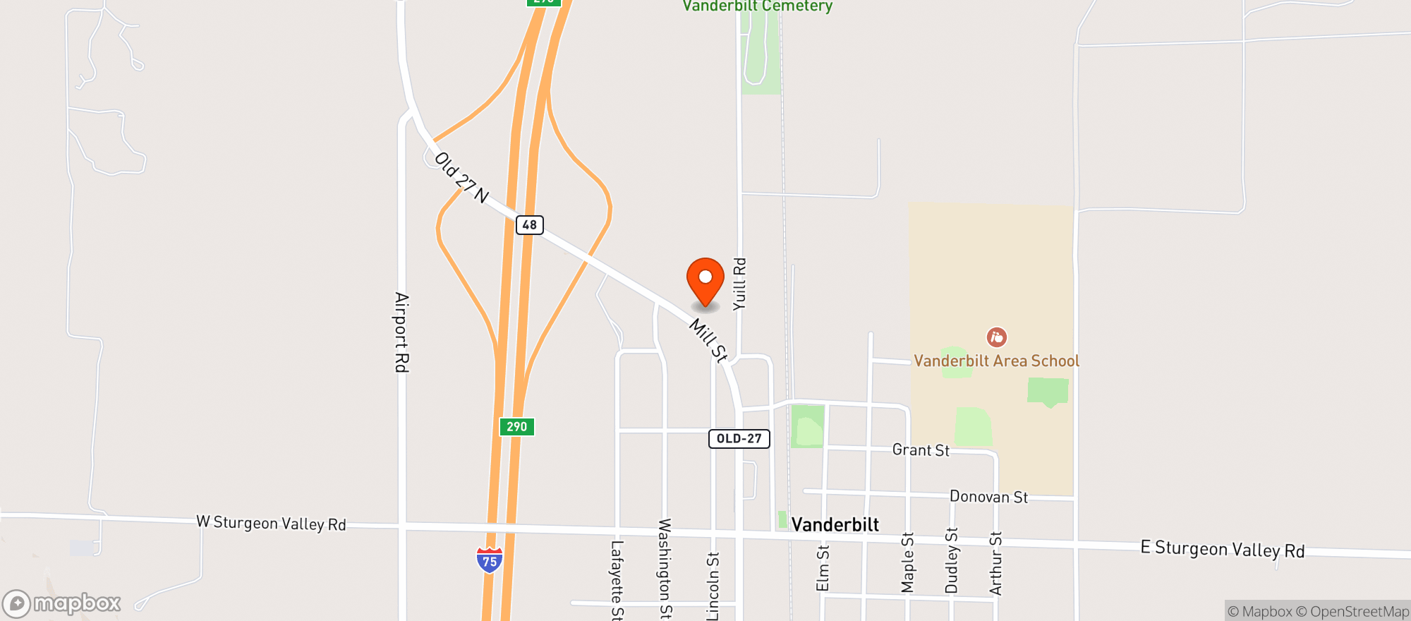Map showing Elk Horn Grill