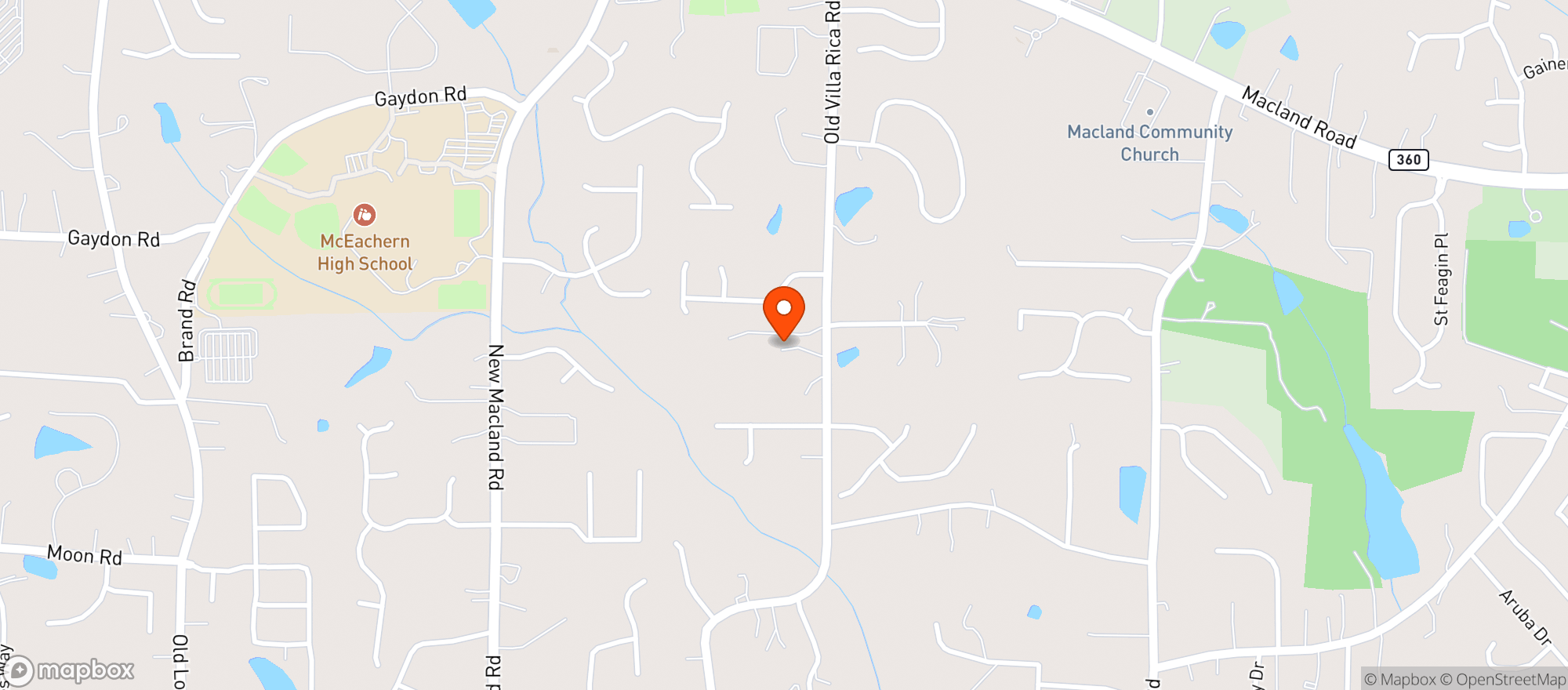 Map showing My CBD Organics Kennesaw