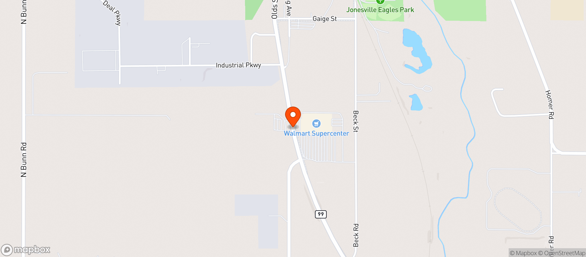 Map showing Walmart Supercenter
