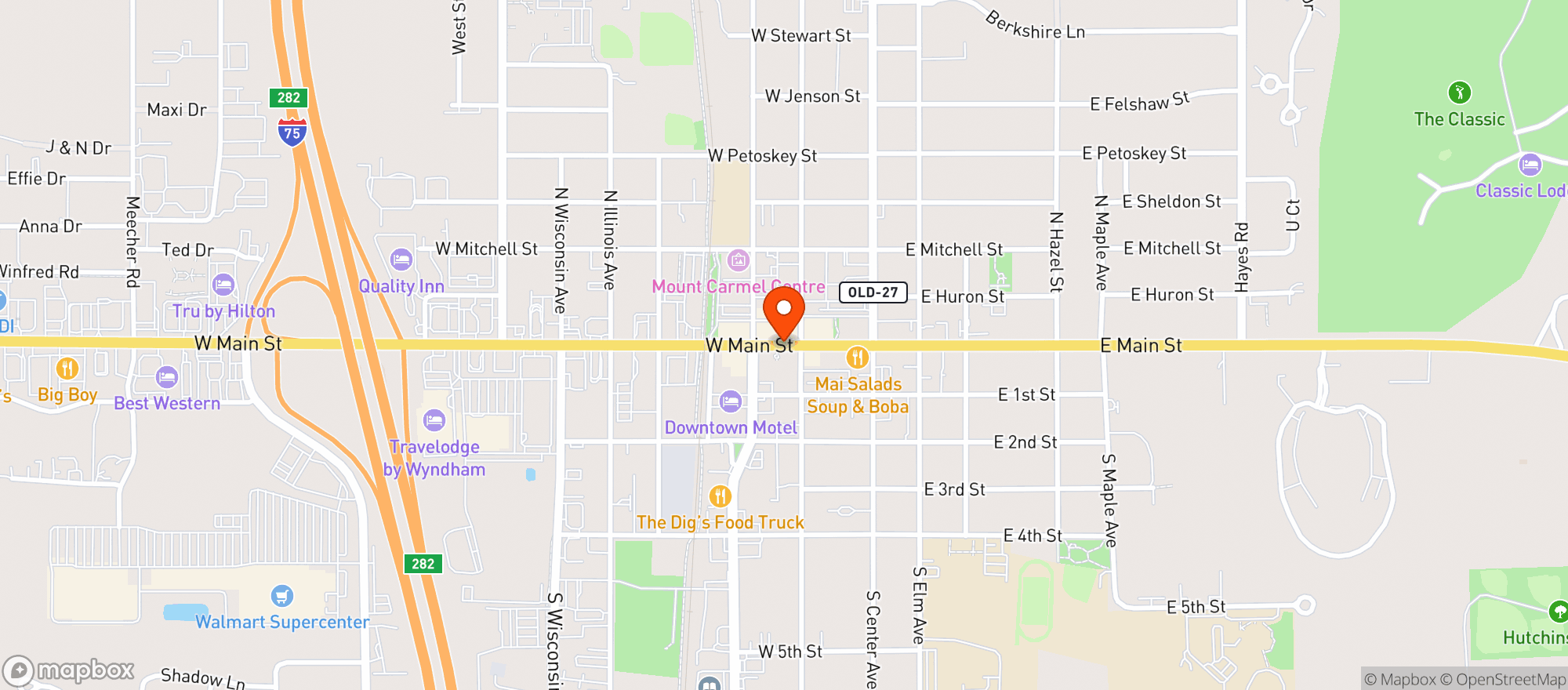 Map showing El Patron Grill