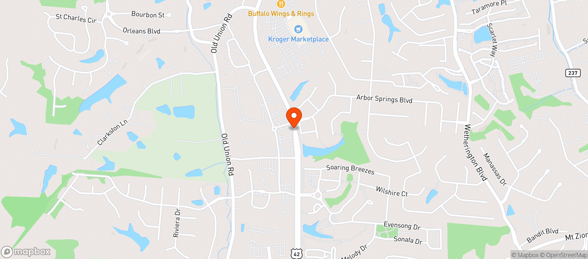 Map showing The Works Pizza Co