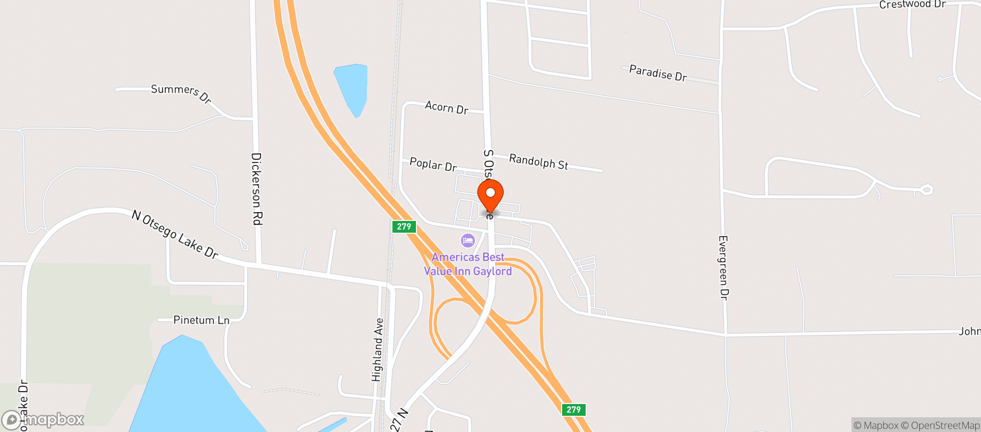 Map showing Shell Food Mart
