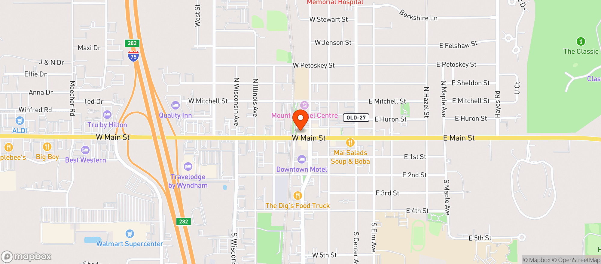 Map showing Lisas Tavern