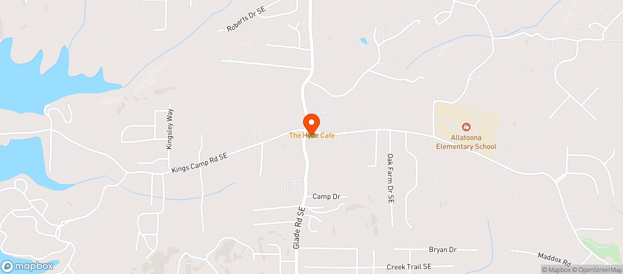 Map showing Collins Convenience Corner