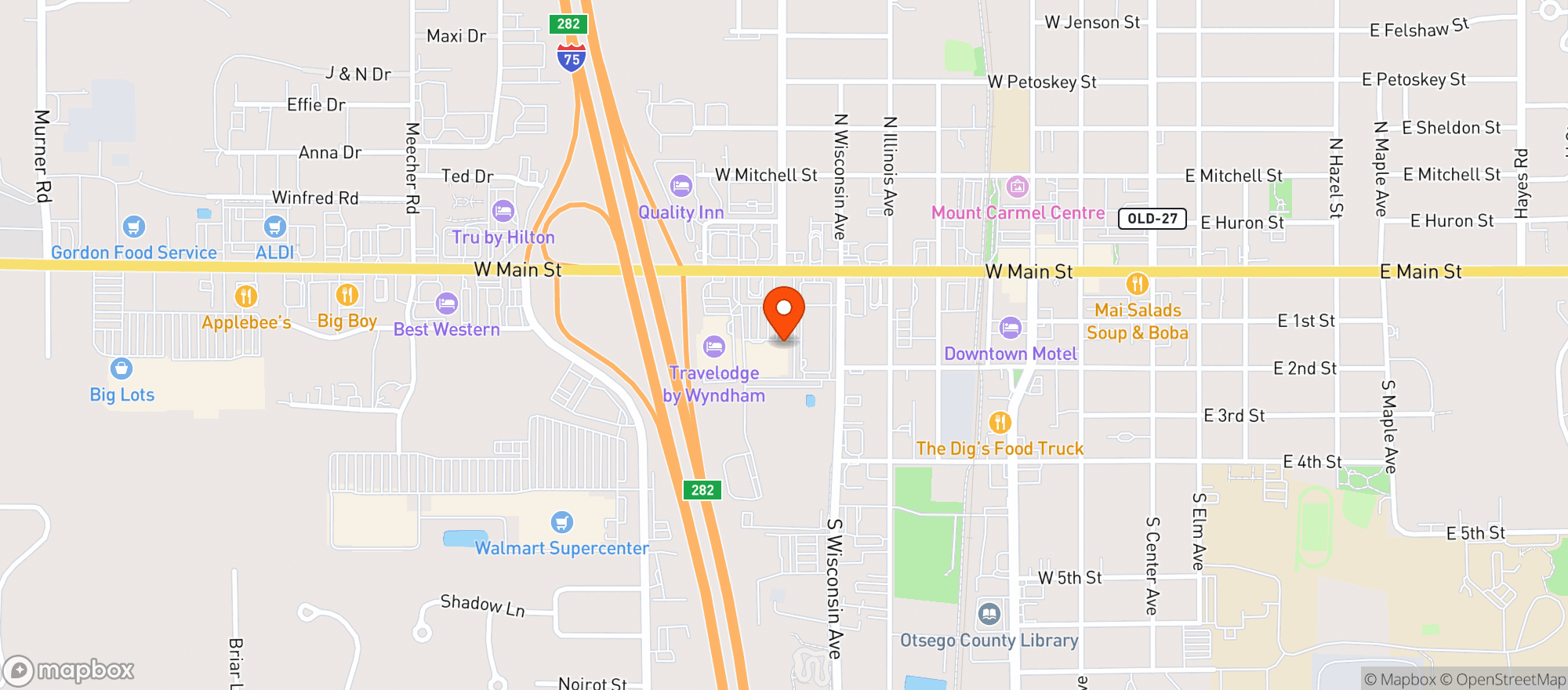 Map showing Family Fare #1510