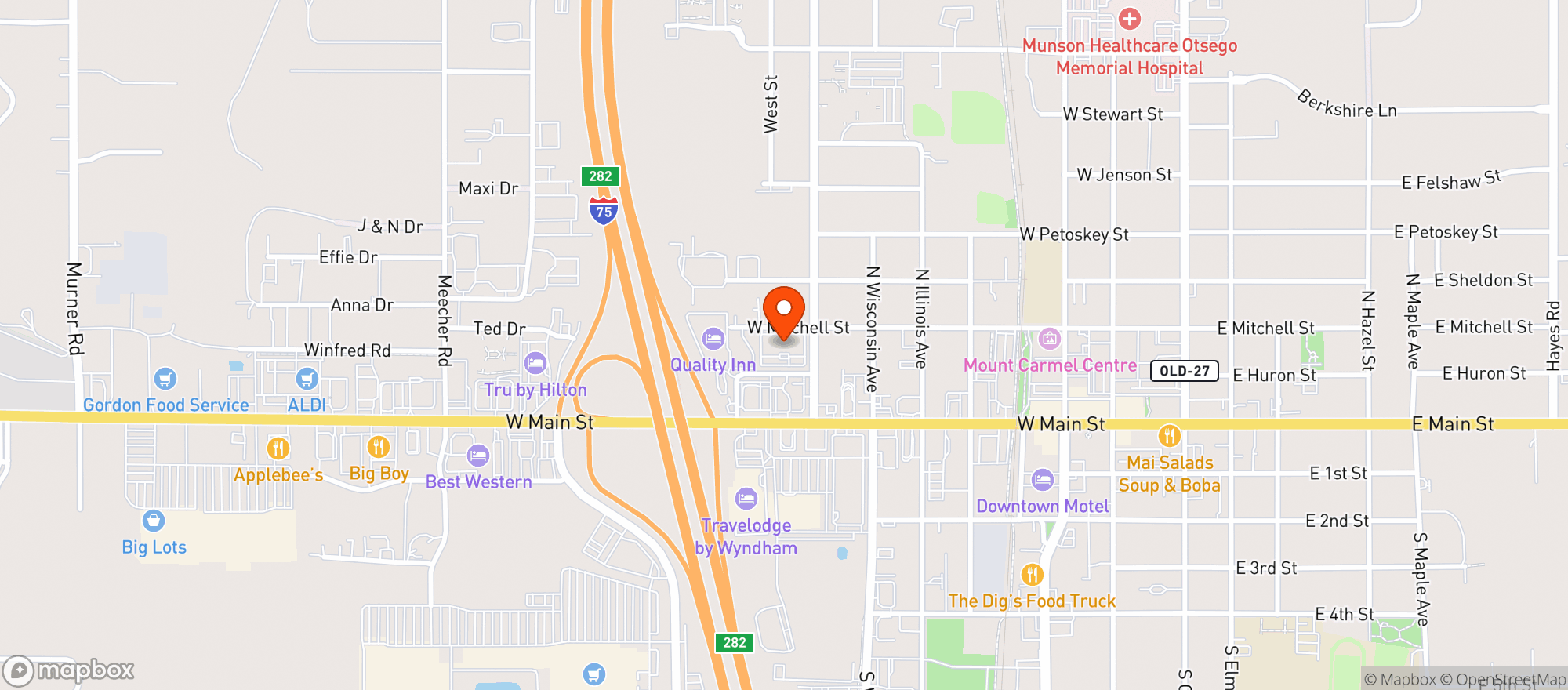 Map showing Fairfield Inn & Suites
