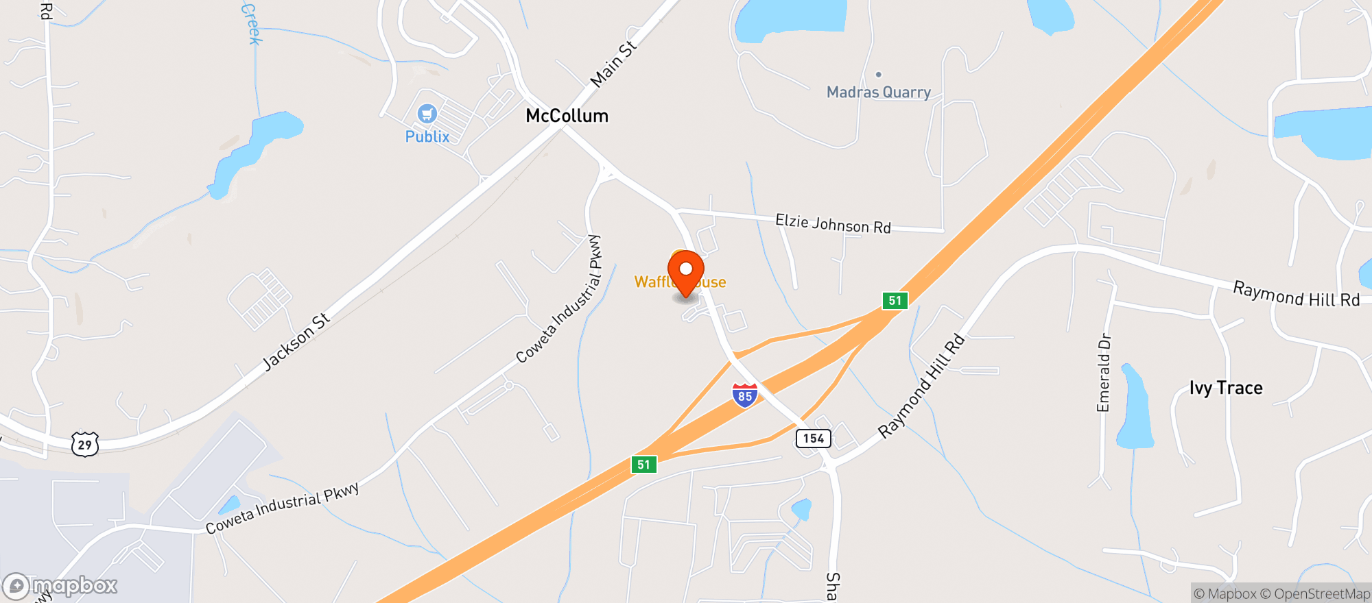 Map showing McCollum Chevron