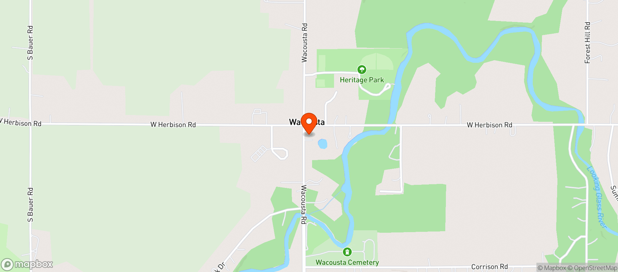 Map showing Wacousta General Store