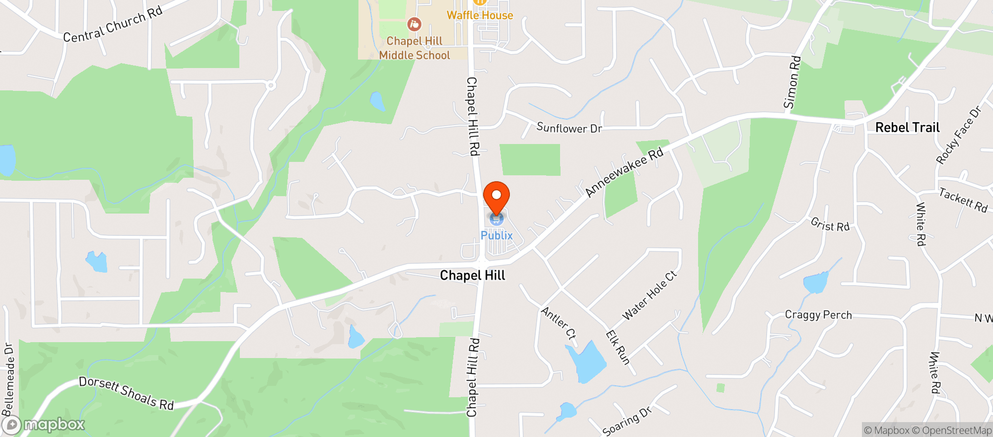 Map showing Publix