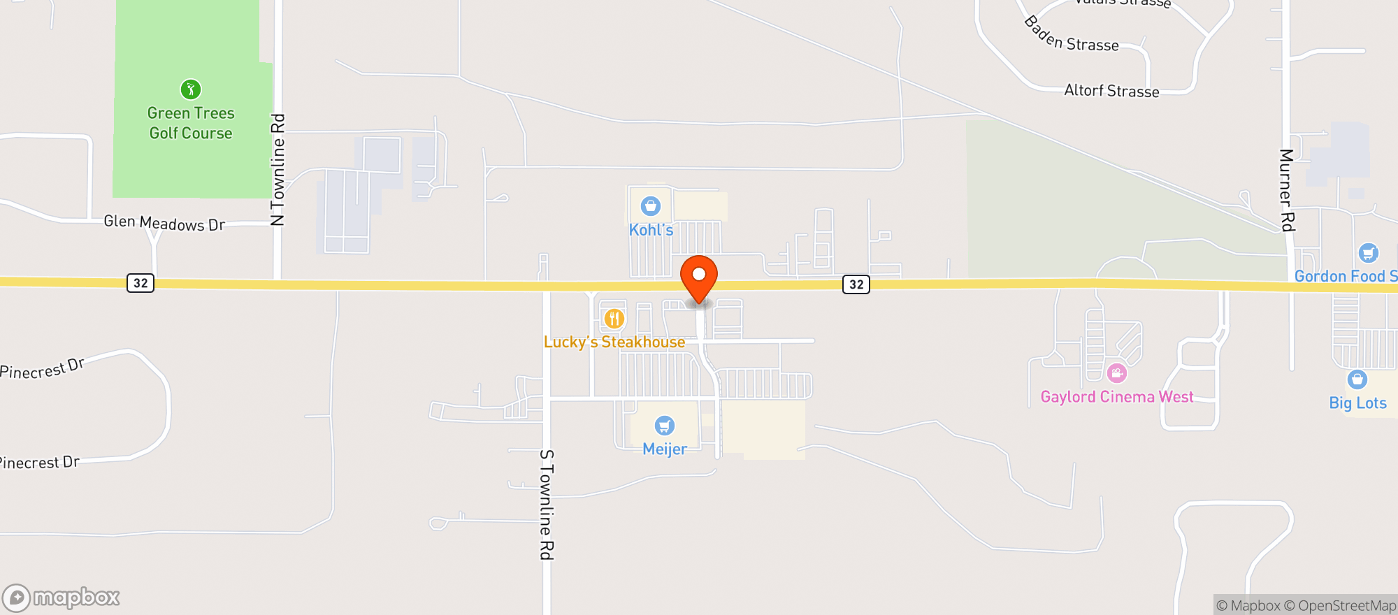 Map showing Meijer