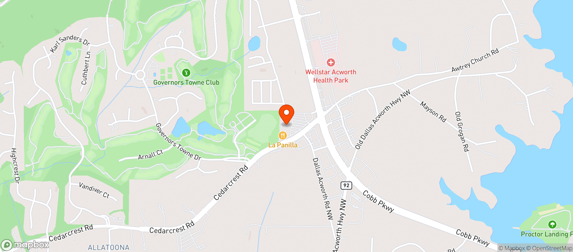 Map showing Publix Super Market #1096
