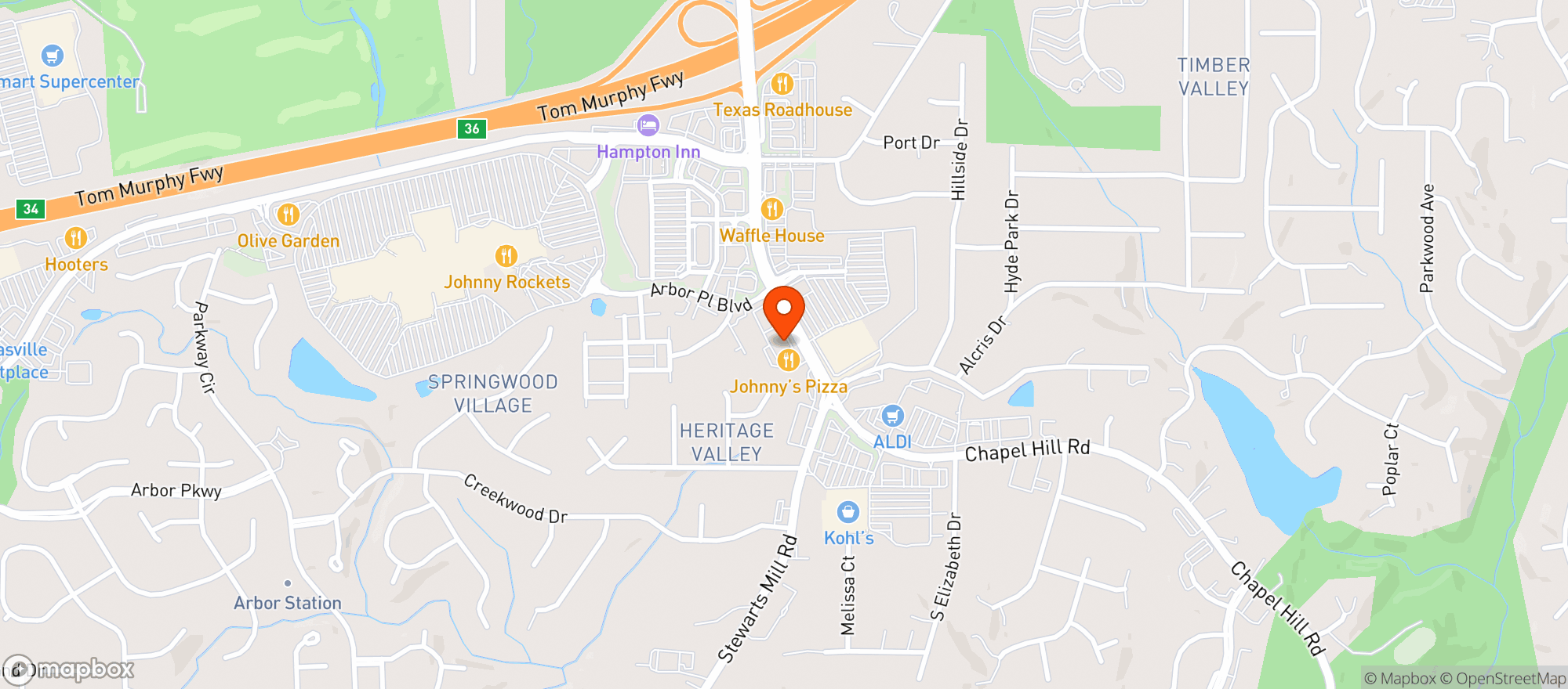 Map showing Vitamin Shoppe - Douglasville