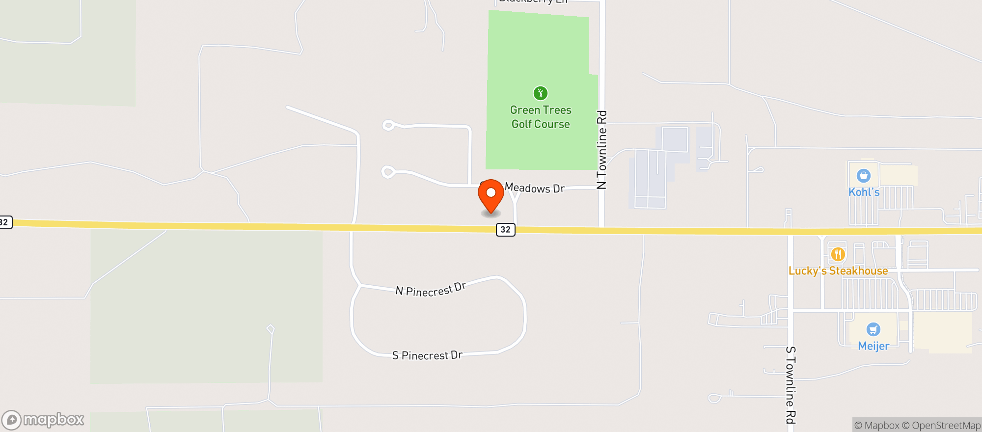 Map showing Ez Mart #488