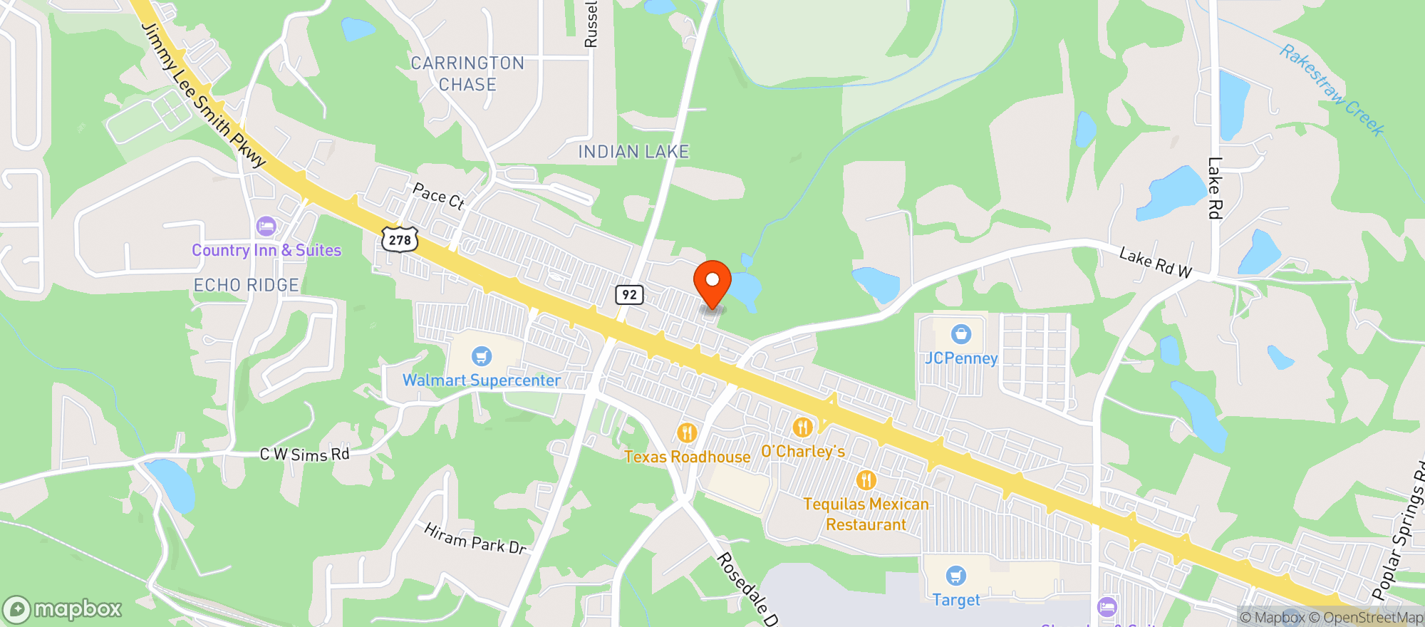 Map showing Hiram Bottle Shop
