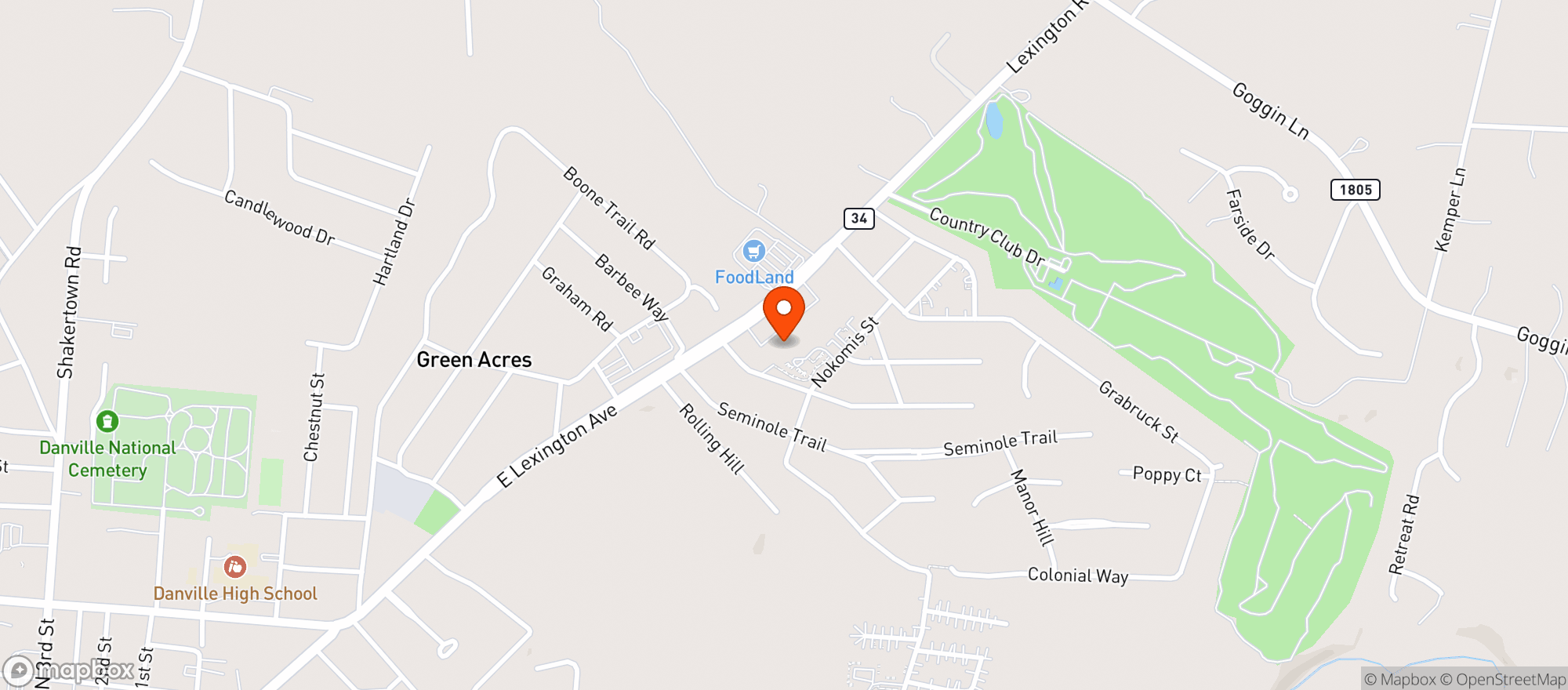 Map showing Royal Liquors