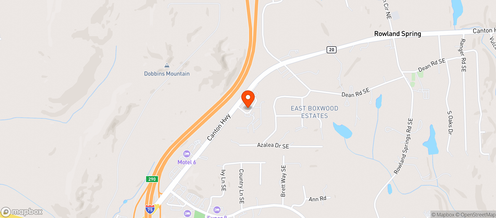Map showing Texaco Food Mart