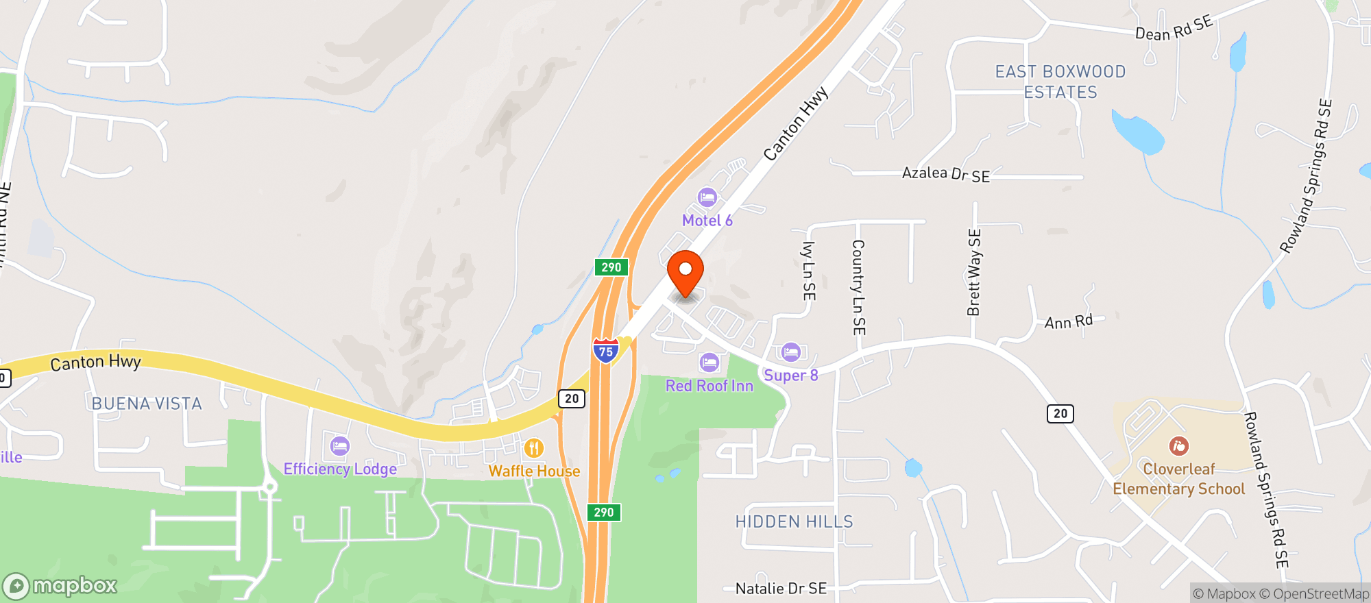 Map showing Circle K #3675