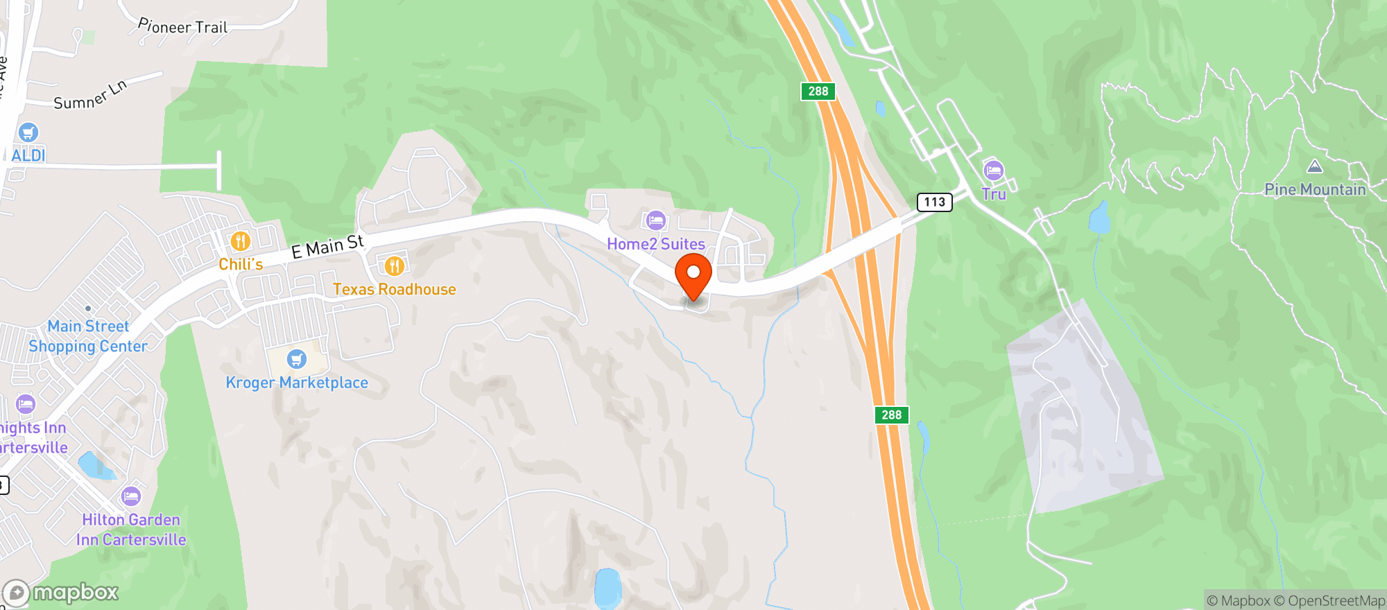 Map showing Kangaroo #3653