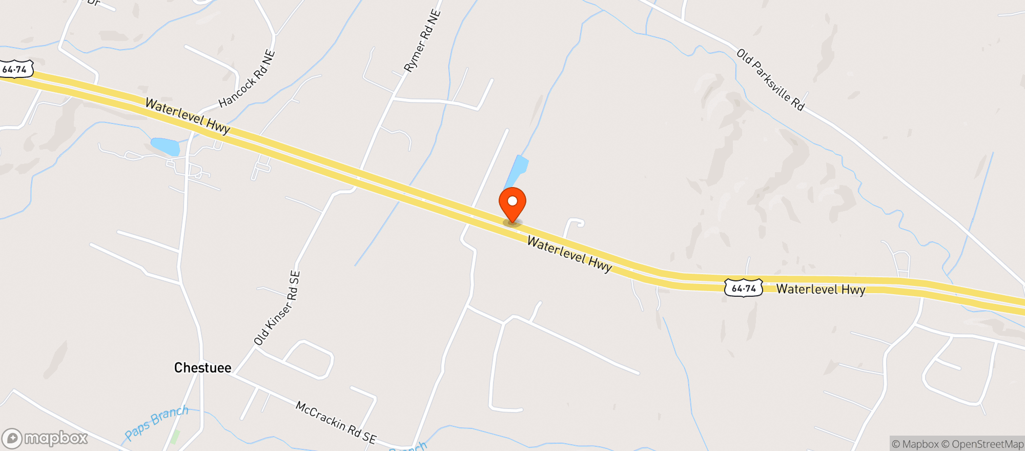 Map showing Cleveland Country Mart