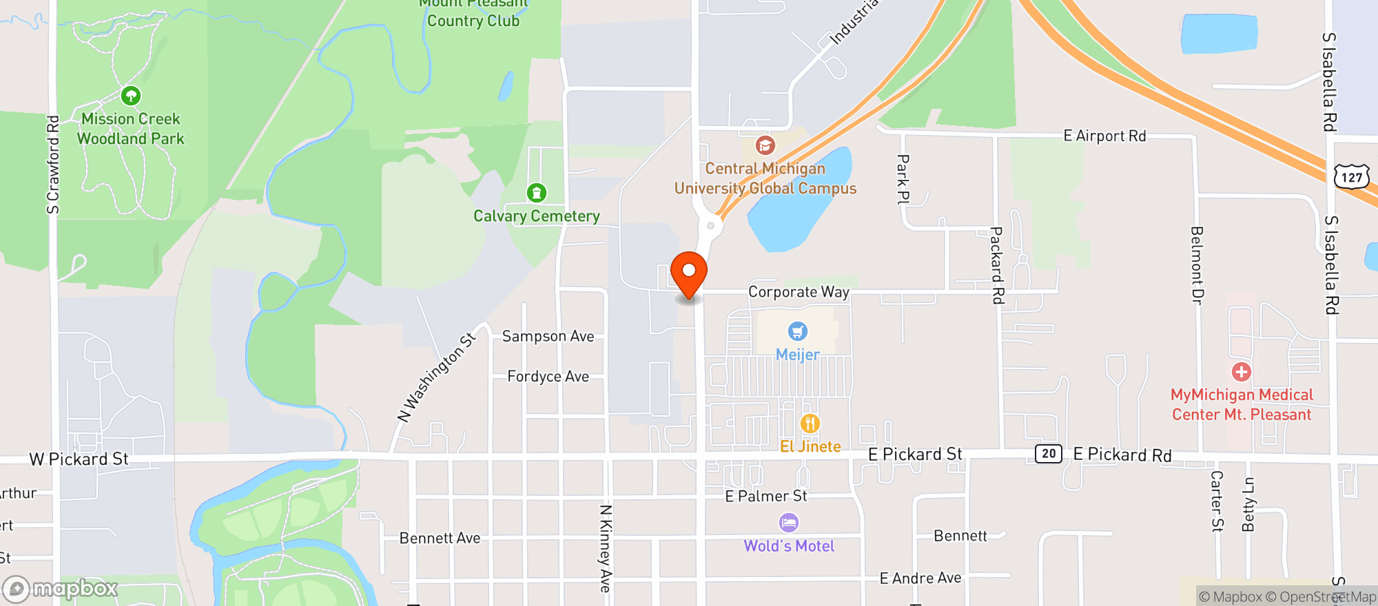 Map showing Lume - Mount Pleasant Mission