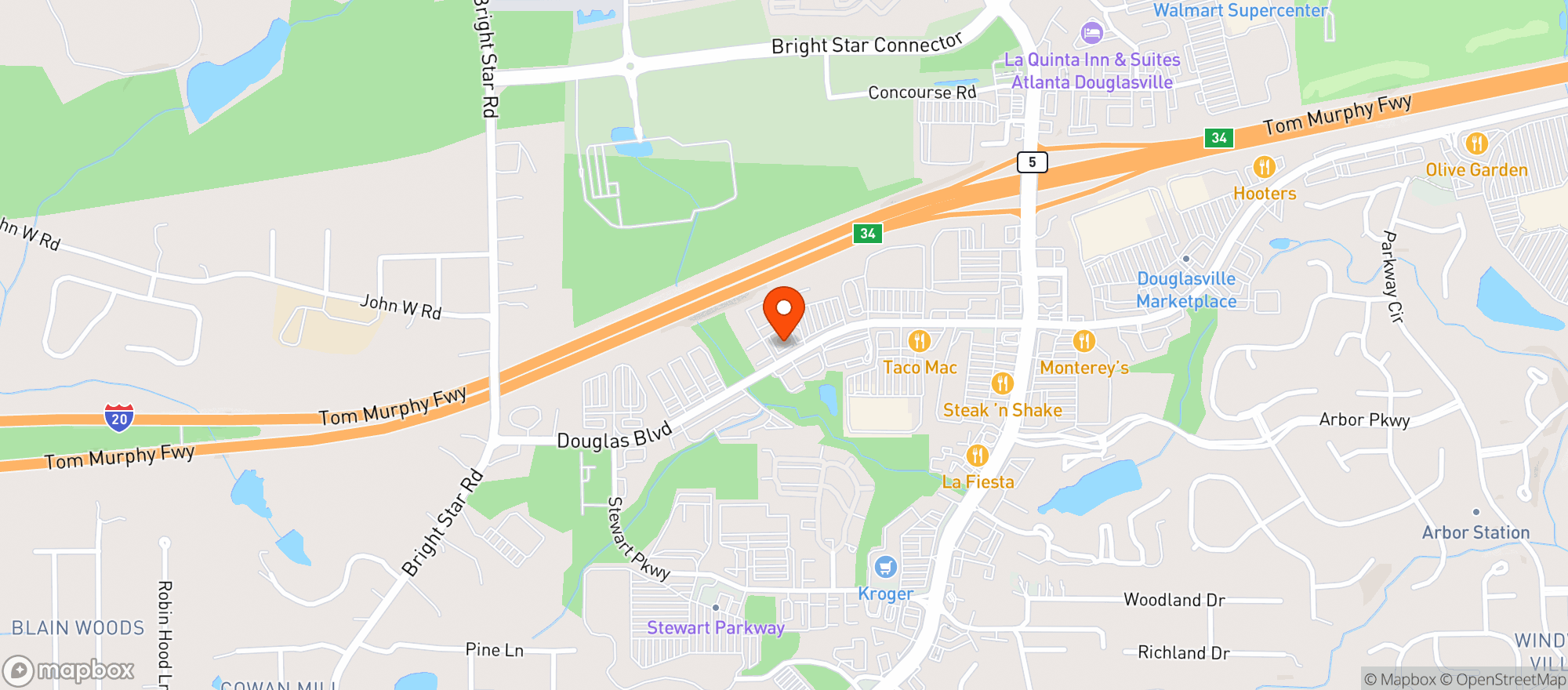 Map showing Sam & Roscos Restaurant