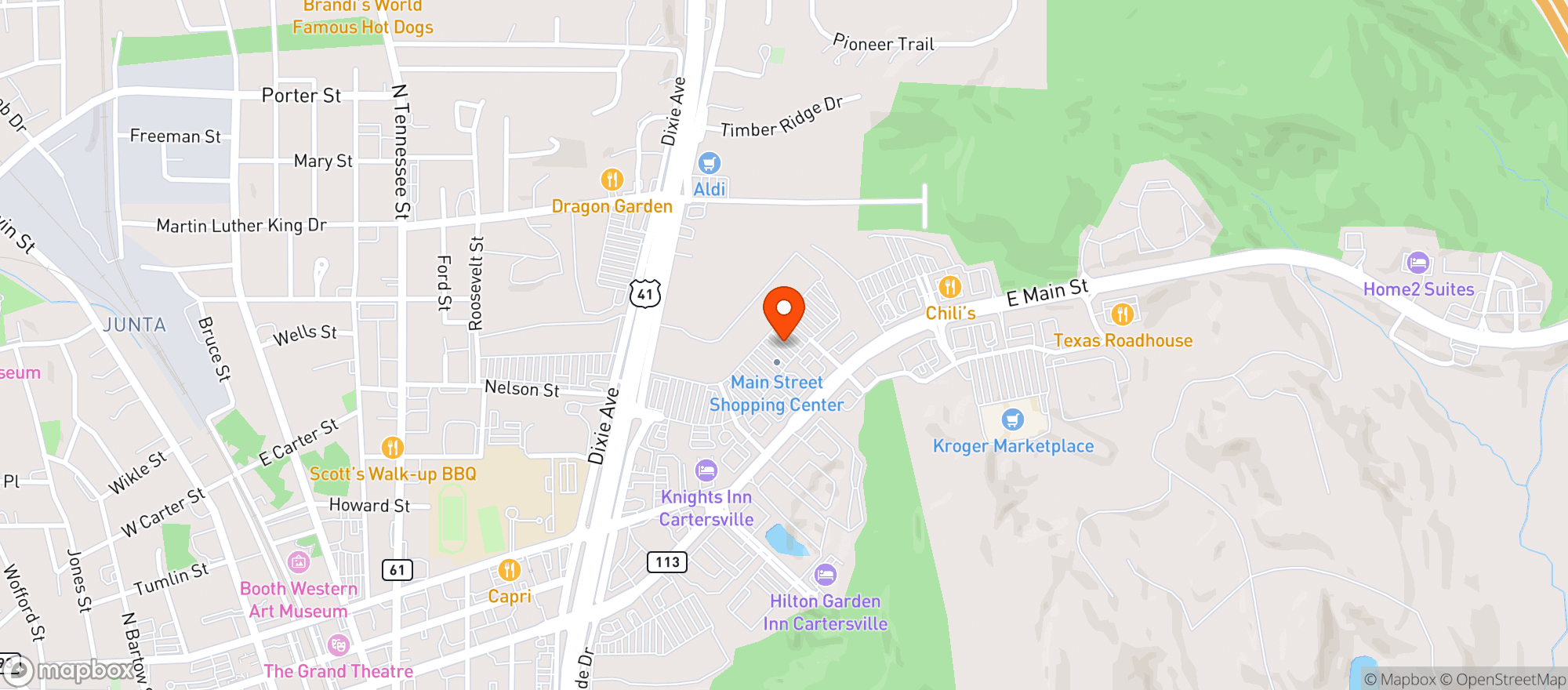 Map showing Target