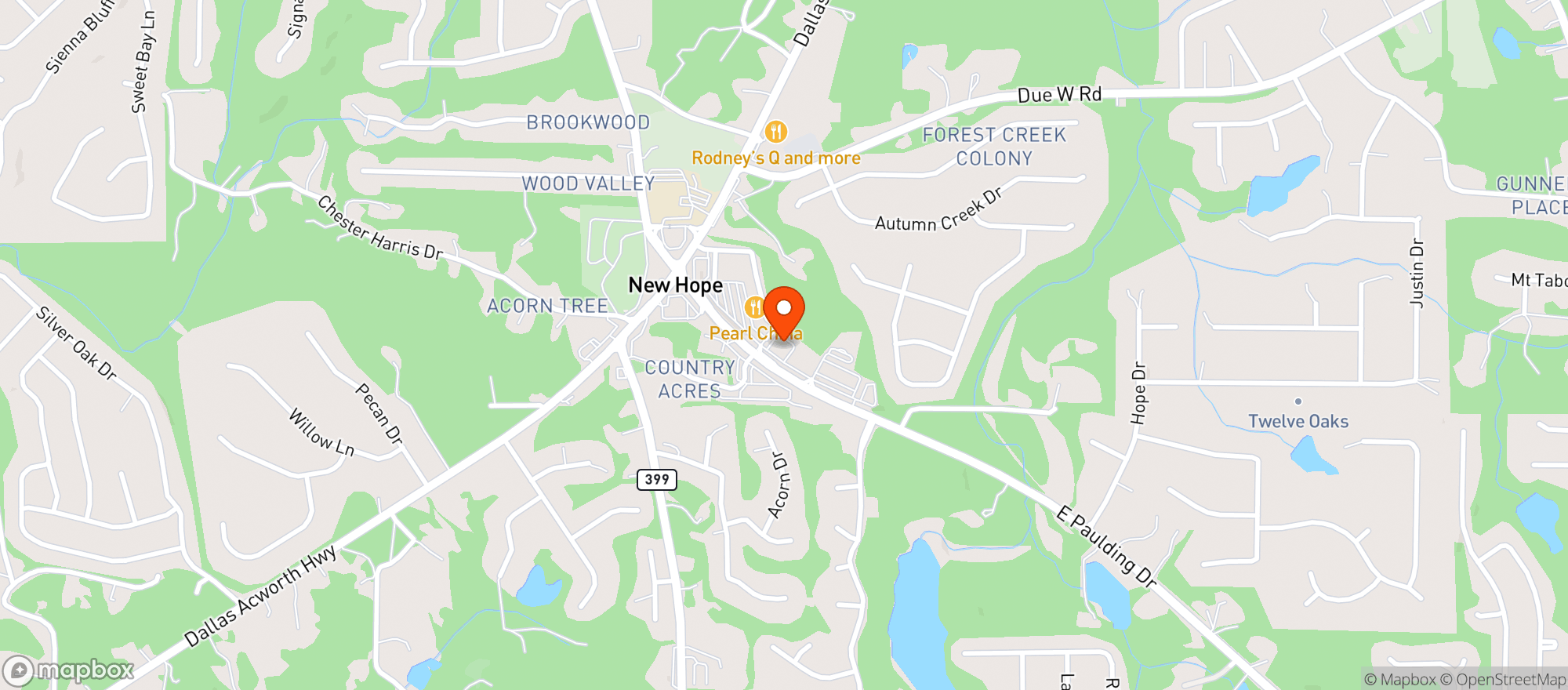 Map showing SHELL (DALLAS - 185 E PAULDING DR)