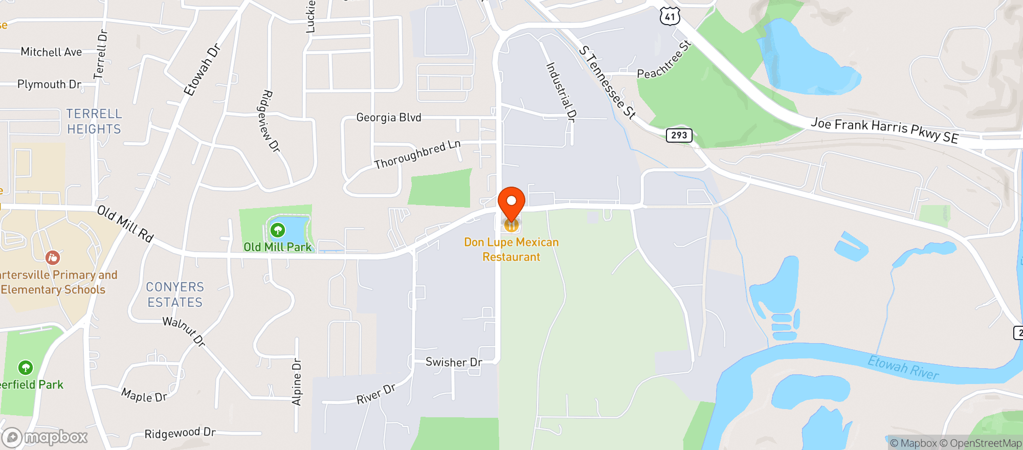 Map showing BP Shop