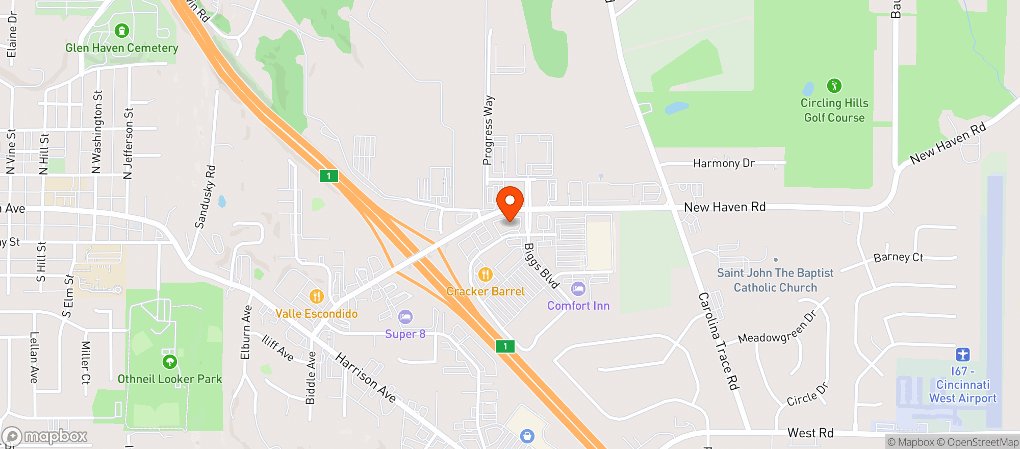 Map showing Ocharleys #414