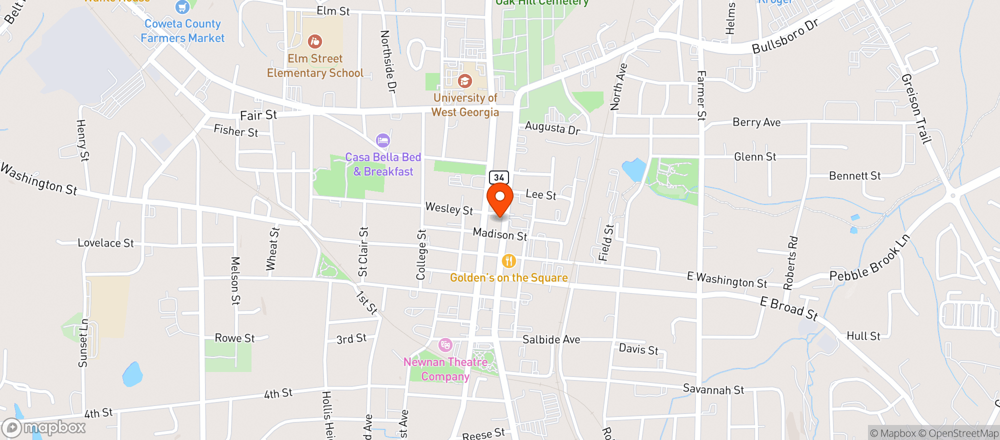 Map showing The Cellar At Firestone