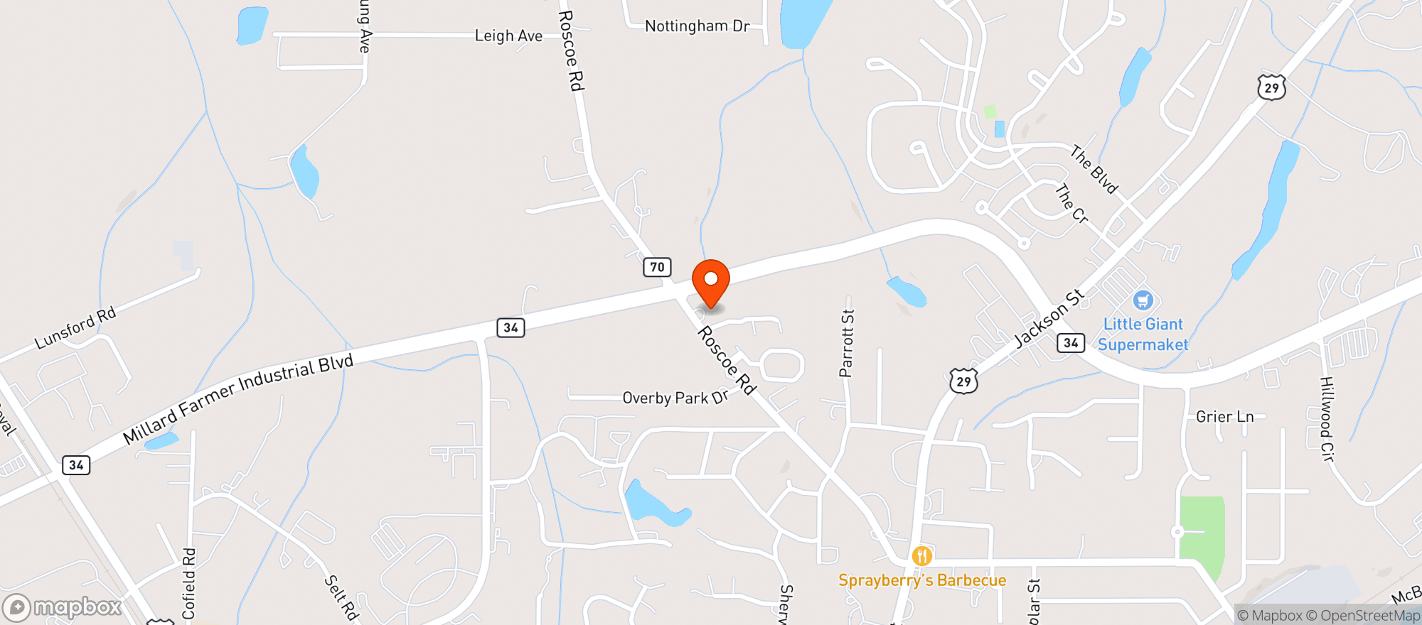 Map showing Olde Town Convenience