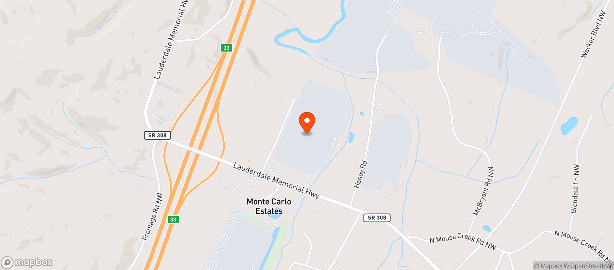 Map showing Harrys #54