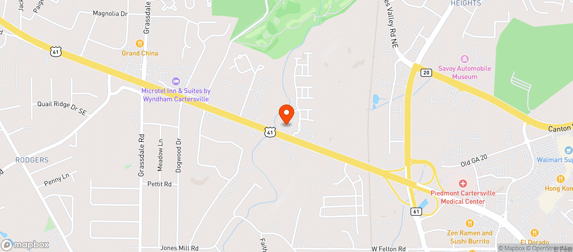 Map showing Super Store 41