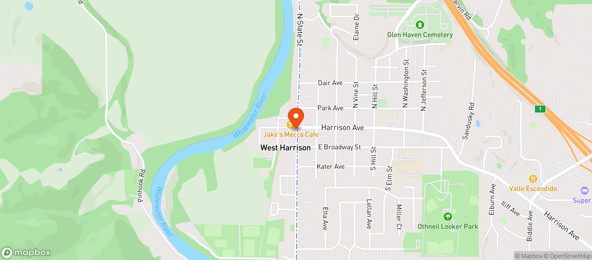 Map showing Westside Liquor