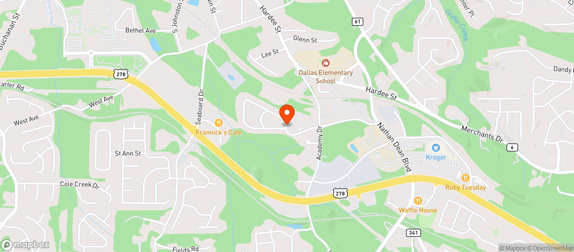 Map showing SHELL FOOD MART