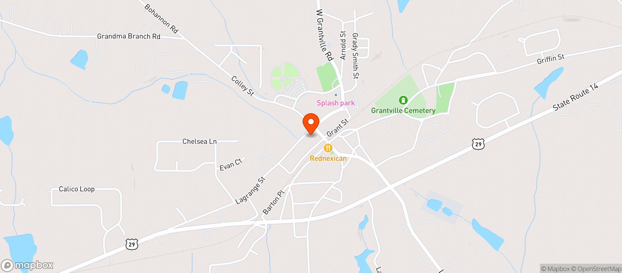Map showing Neighborhood Grocery