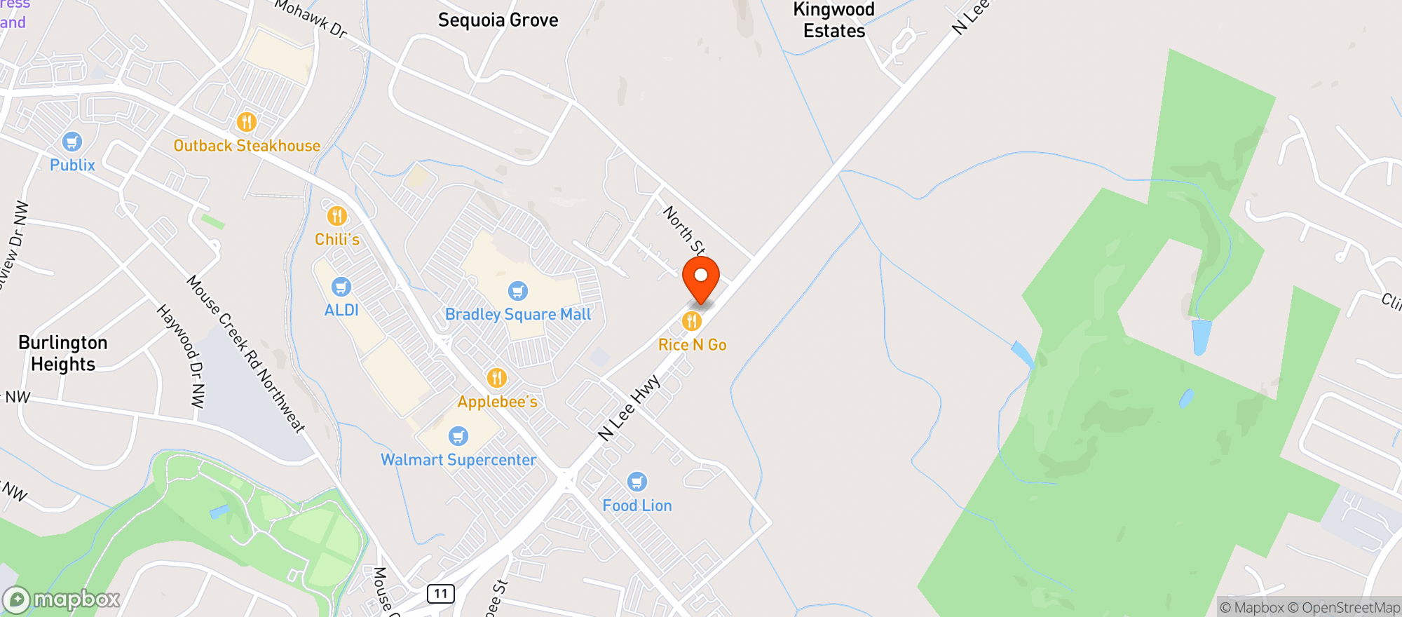 Map showing Reefers CBD