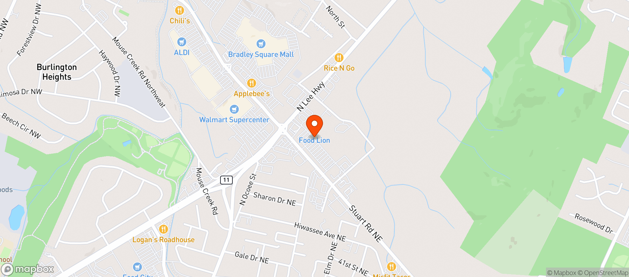 Map showing Dans Smoke Shop