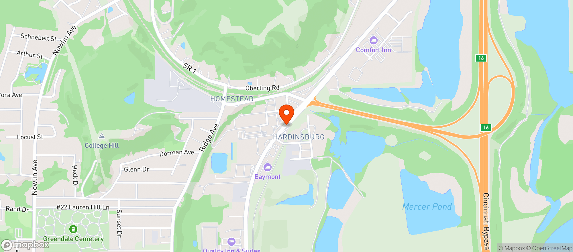 Map showing Circle K #2227