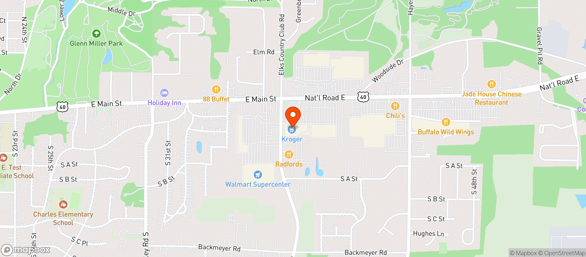 Map showing Kroger #914