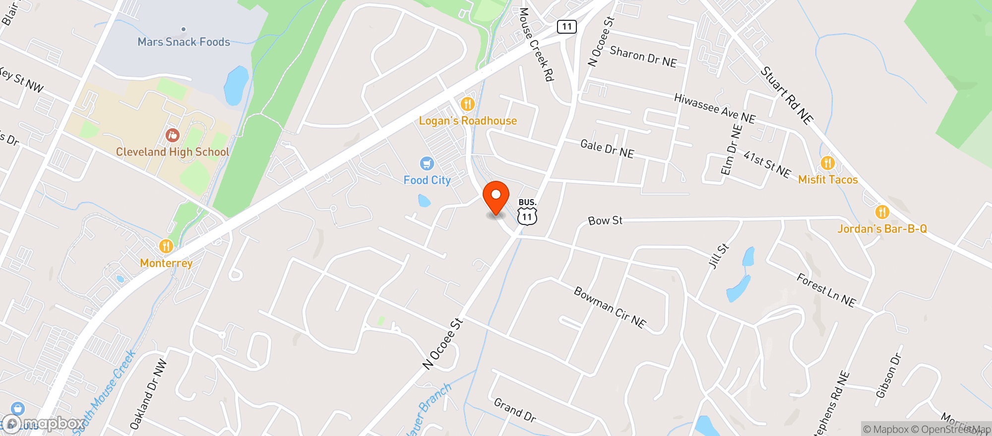 Map showing Riverstone Wine Spirits & Brew