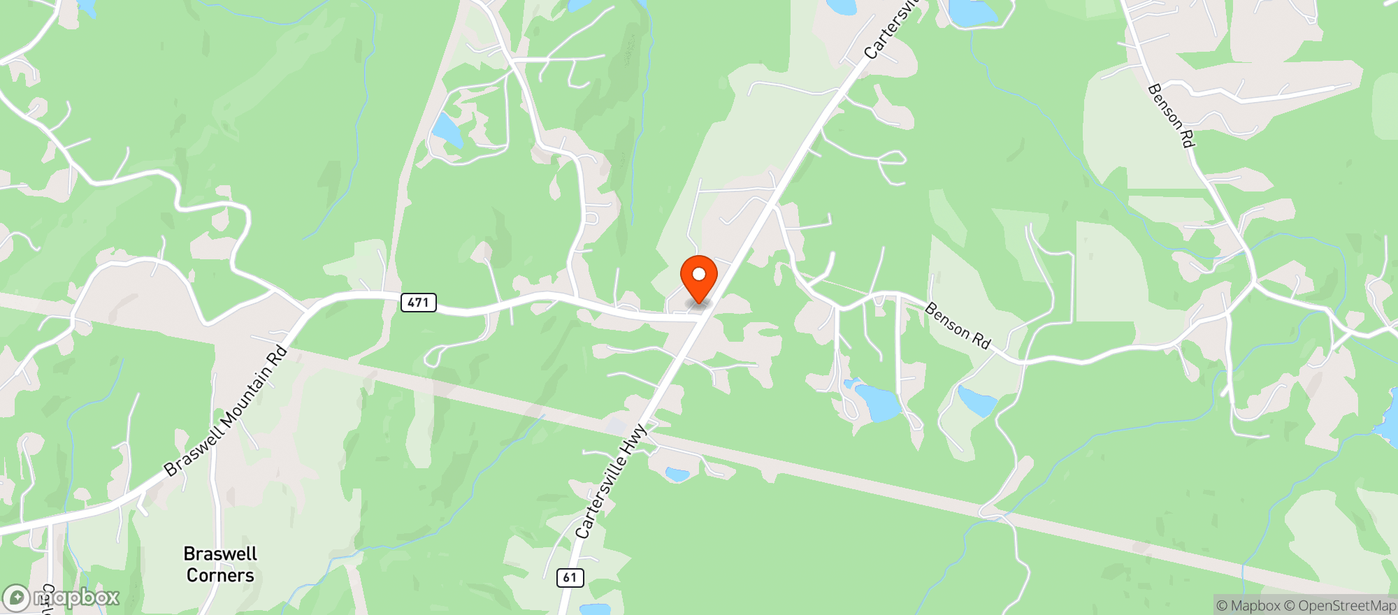 Map showing A&R Shopette