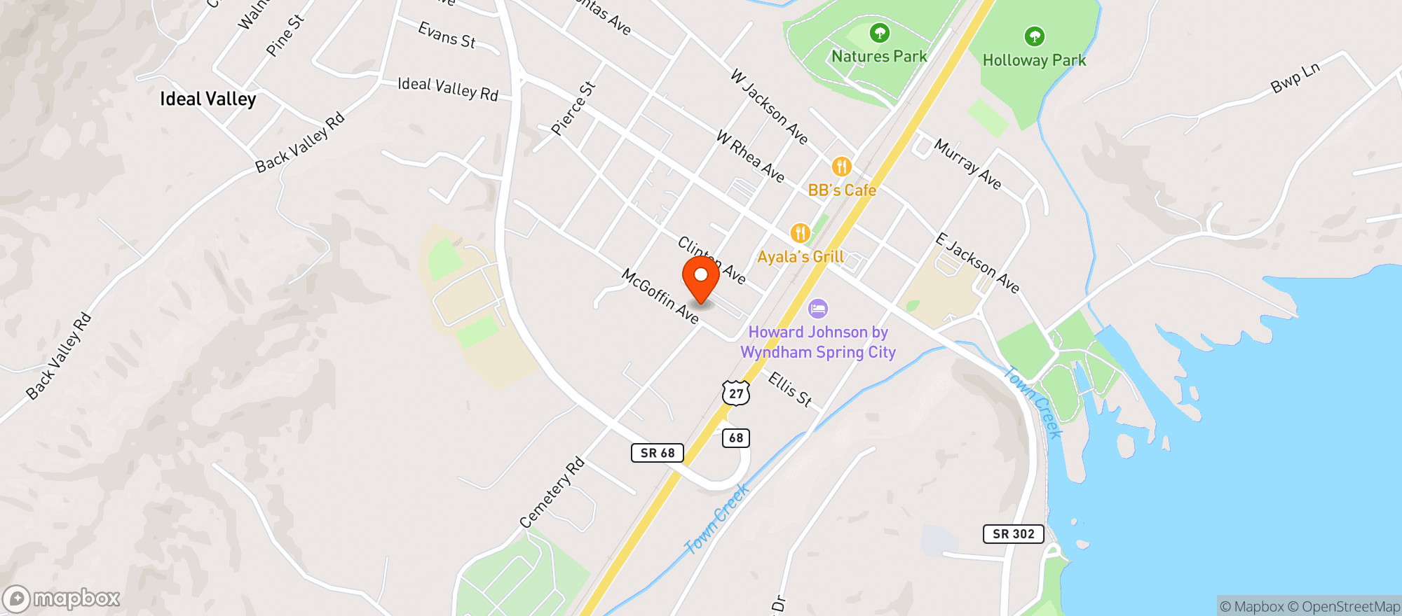 Map showing Piggly Wiggly