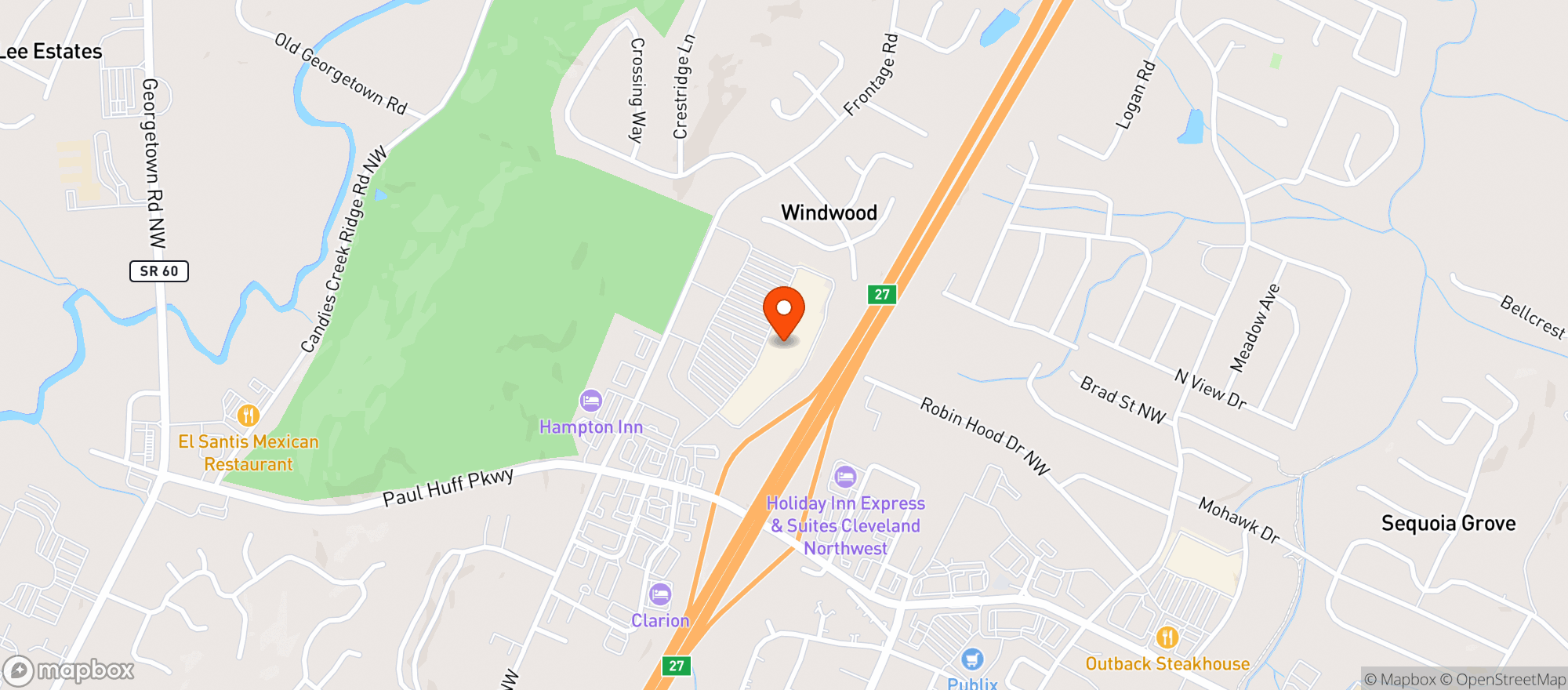 Map showing Target