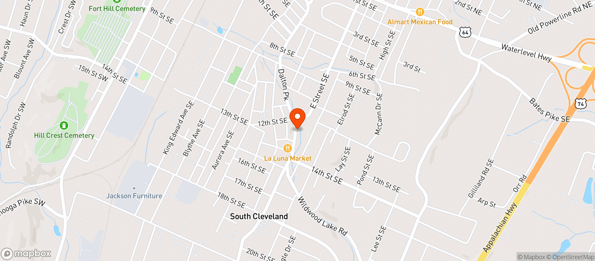 Map showing Paul's Liquor